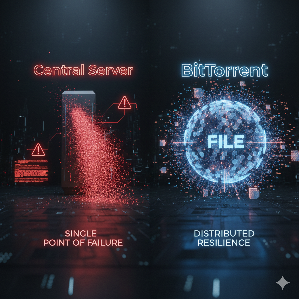 Imagem de tecnologia relacionada ao artigo bittorrent-p2p-dht-kademlia-deep-dive