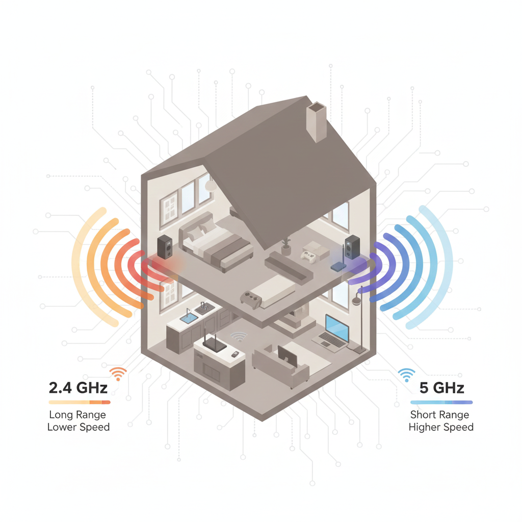 Wi-Fi 2.4GHz ou 5GHz: O Guia Técnico de Redes Domésticas para Máxima Velocidade